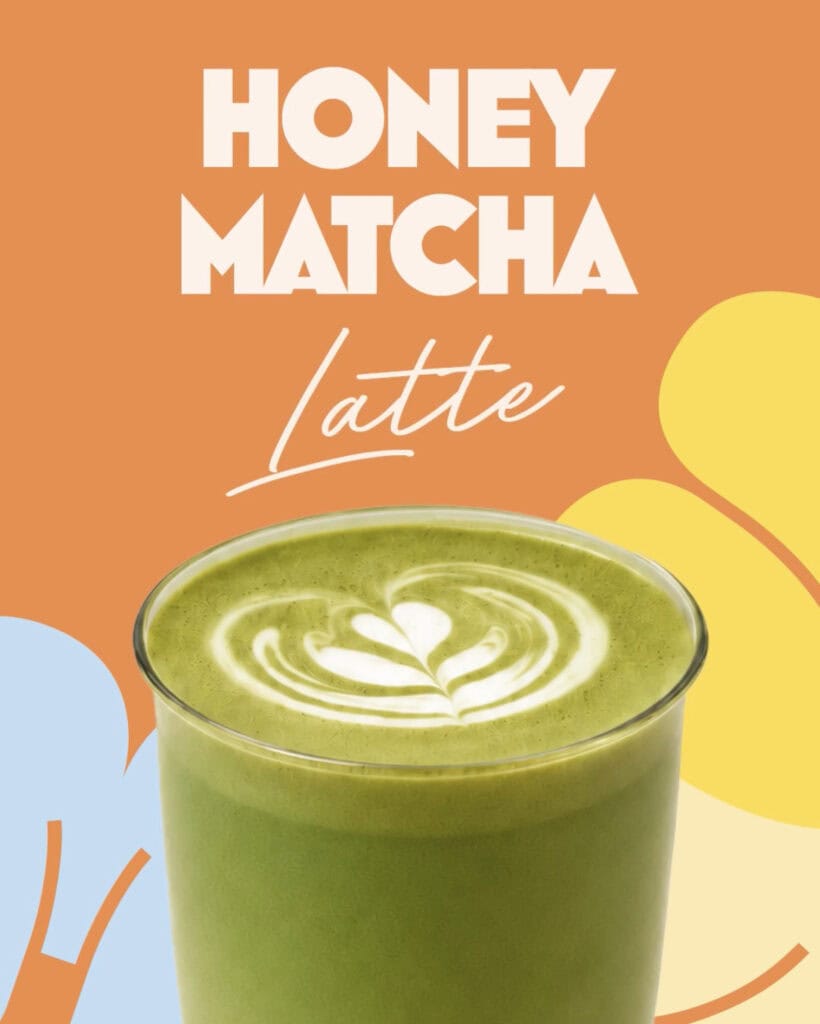 honey matcha latte bagel corner